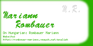 mariann rombauer business card